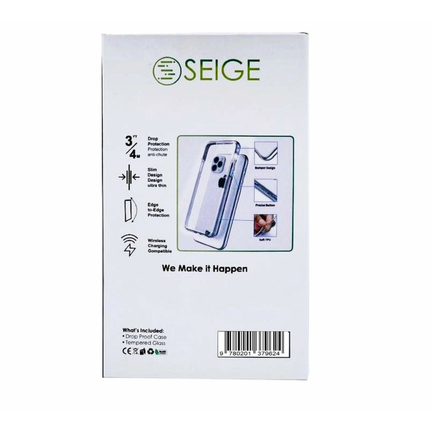 Back Case + Screen Protector - Tempered Glass for Apple iPhone 13 Pro Max