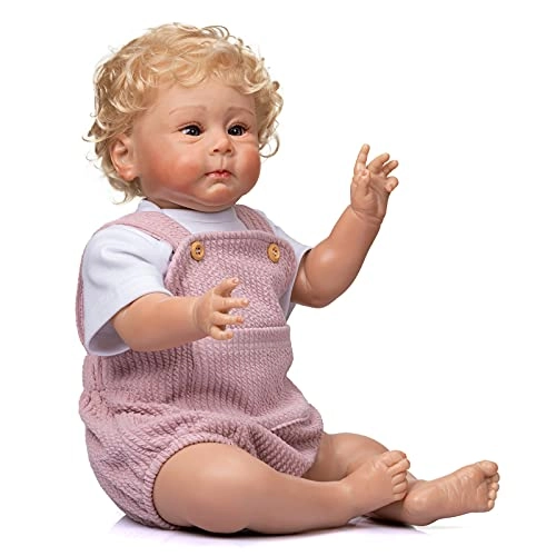 Huxley Reborn Baby Doll - 58CM Silicone vinyl Rooted Blonde Hair