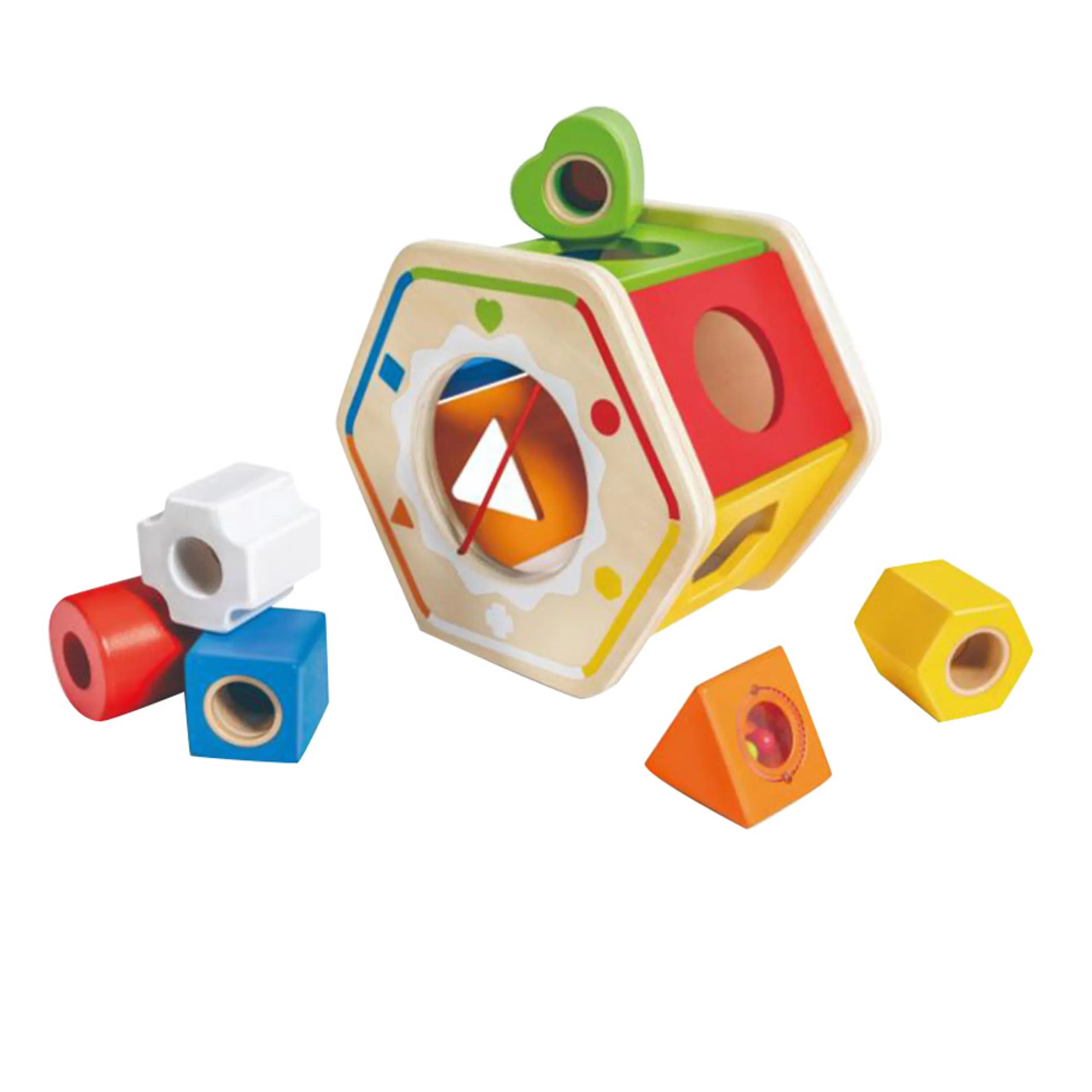 Wooden Wonder Shape Sorter - Suitable for 12 months & above 7 pieces