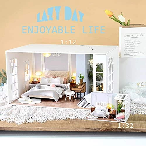 DIY Miniature Dollhouse Kit - Lazy Day 1:24