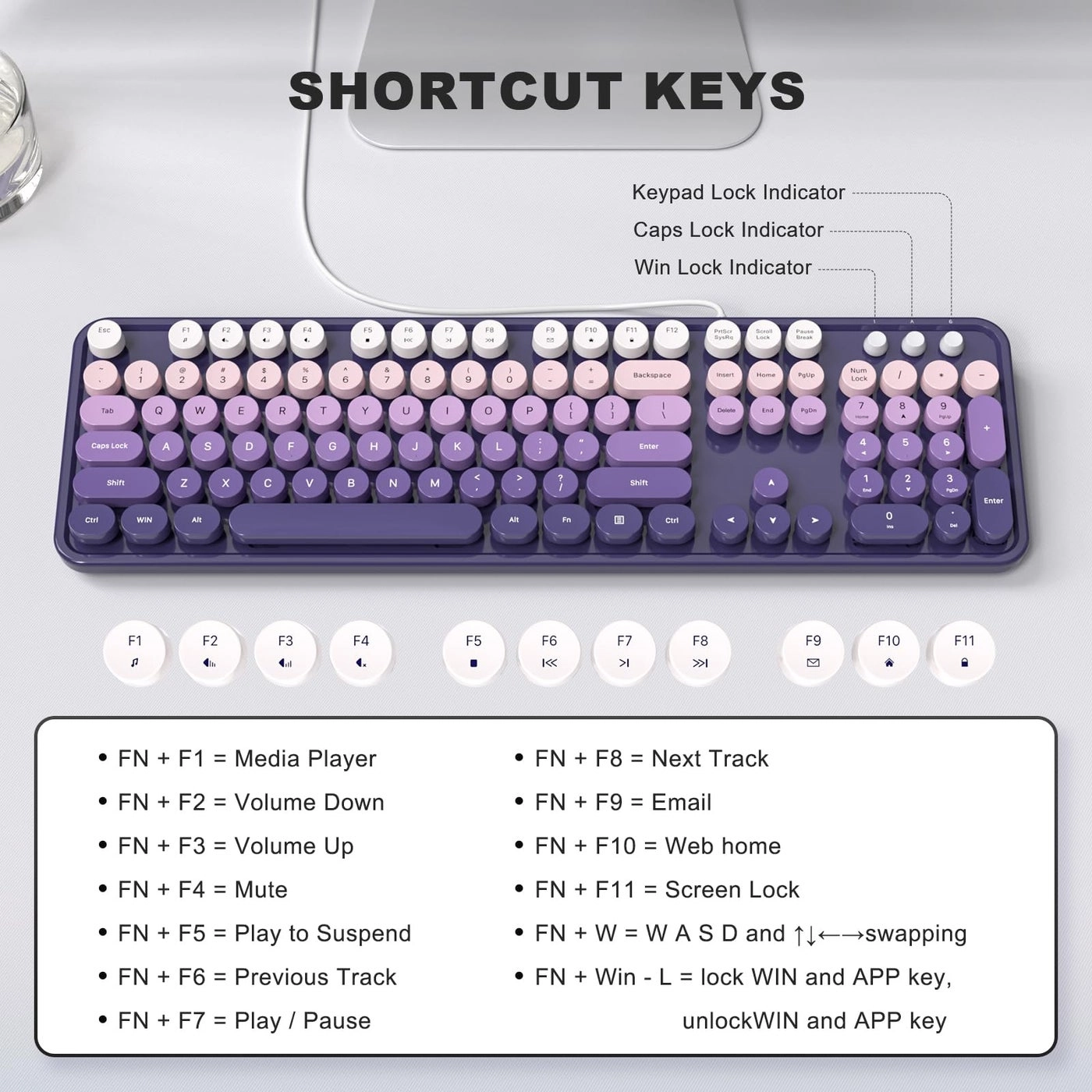 Large Print Backlit Keyboard - Wired