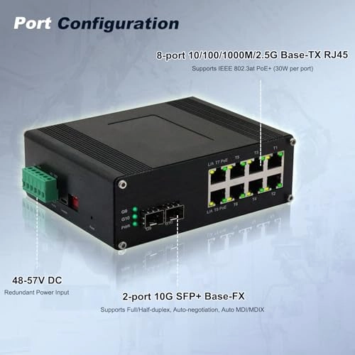 Managed 8PoE+2SFP -2.5G 10-ports
