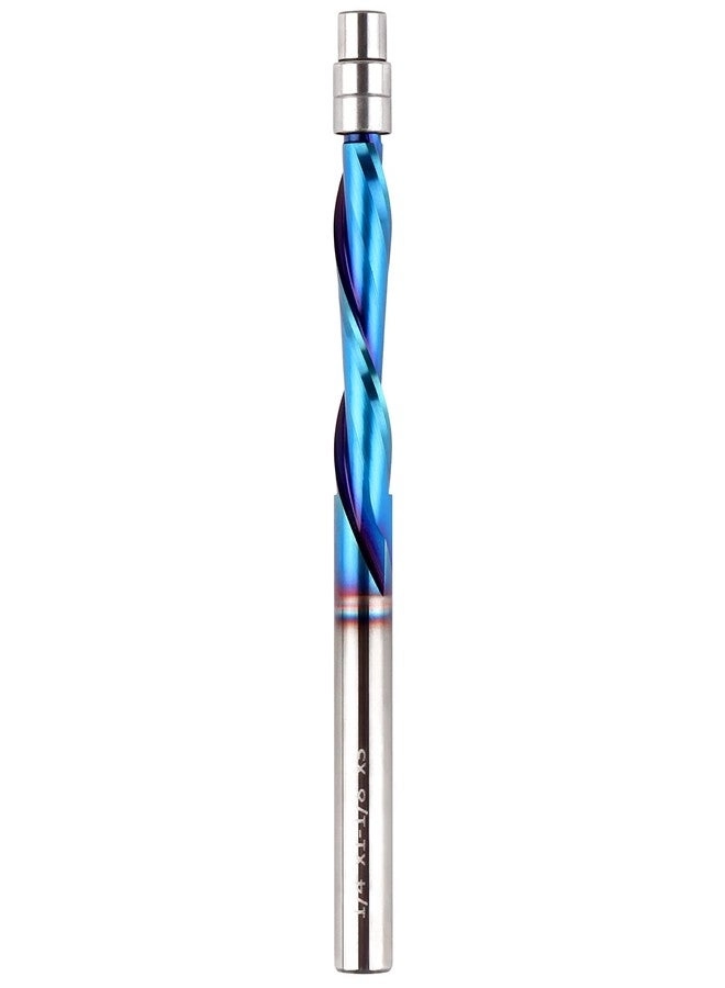 EANOSIC Downcut Spiral Flush Trim Router Bit - 1/4 Inch Shank