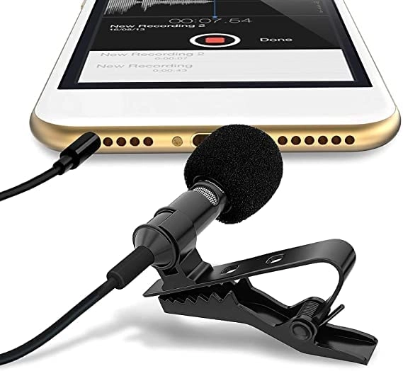 Dynamic Lapel Collar Mic 3.5mm-Mini-Jack Microphone