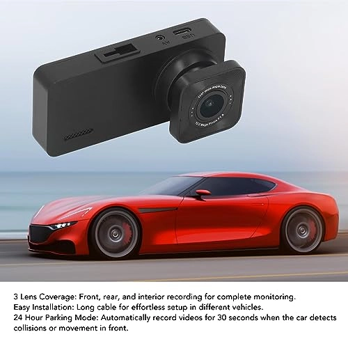 3 Channel Dash Cam - 1080P
