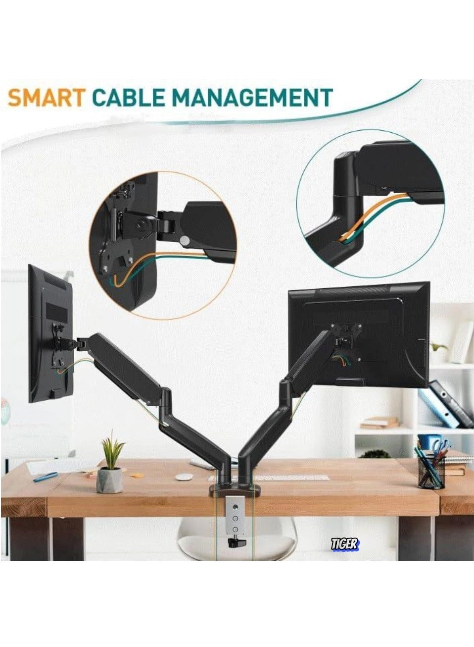 Dual Monitor Wall Mount - two 17''-32'' 75x75mm 100x100mm