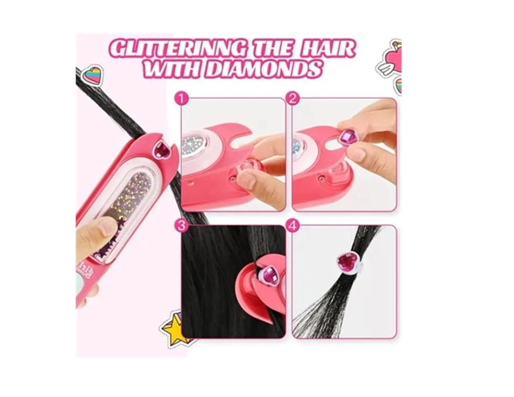 Jewel Hair Kit - Beading Machine Set Multi Colour