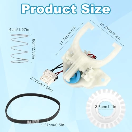 WH03X30517 - shift actuator + WH01X27538 - drive belt + WH05X24185 - clutch + WH01X24434 - spring