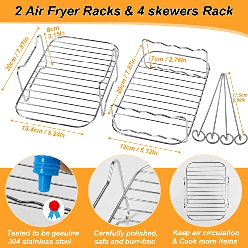 Air Fryer Rack - 304 Stainless Steel 2pcs