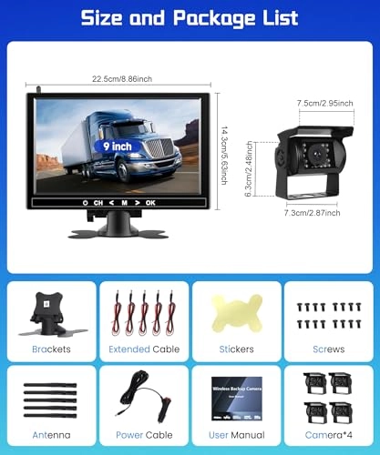 Wireless Backup Camera - Night Vision Wireless 720P