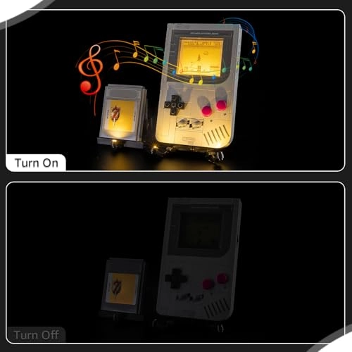Light Kit - Compatible with Lego 72046 Game Boy Upgraded On/Off Switch