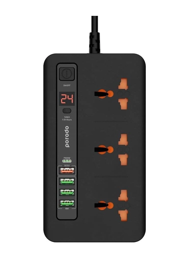 Porodo Multi-Port Super Hub - EU/US/UK/AU 20W