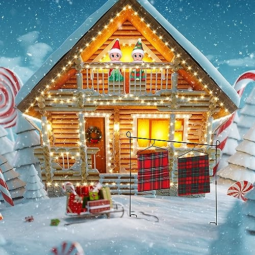 Christmas Elf Doll - 2 Pieces Twins + Christmas Elf Sleeping Bag - Red Plaid Ages 6+