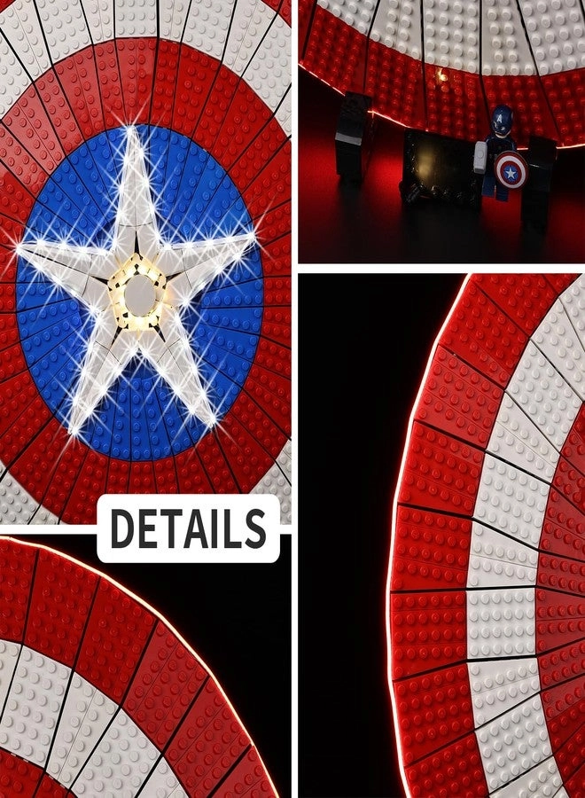 LED Light Kit - Compatible with Lego Marvel Captain America's Shield 76262 Light Only RC Version