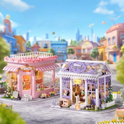 DIY Wooden Dollhouse Kit - Flower Pink World