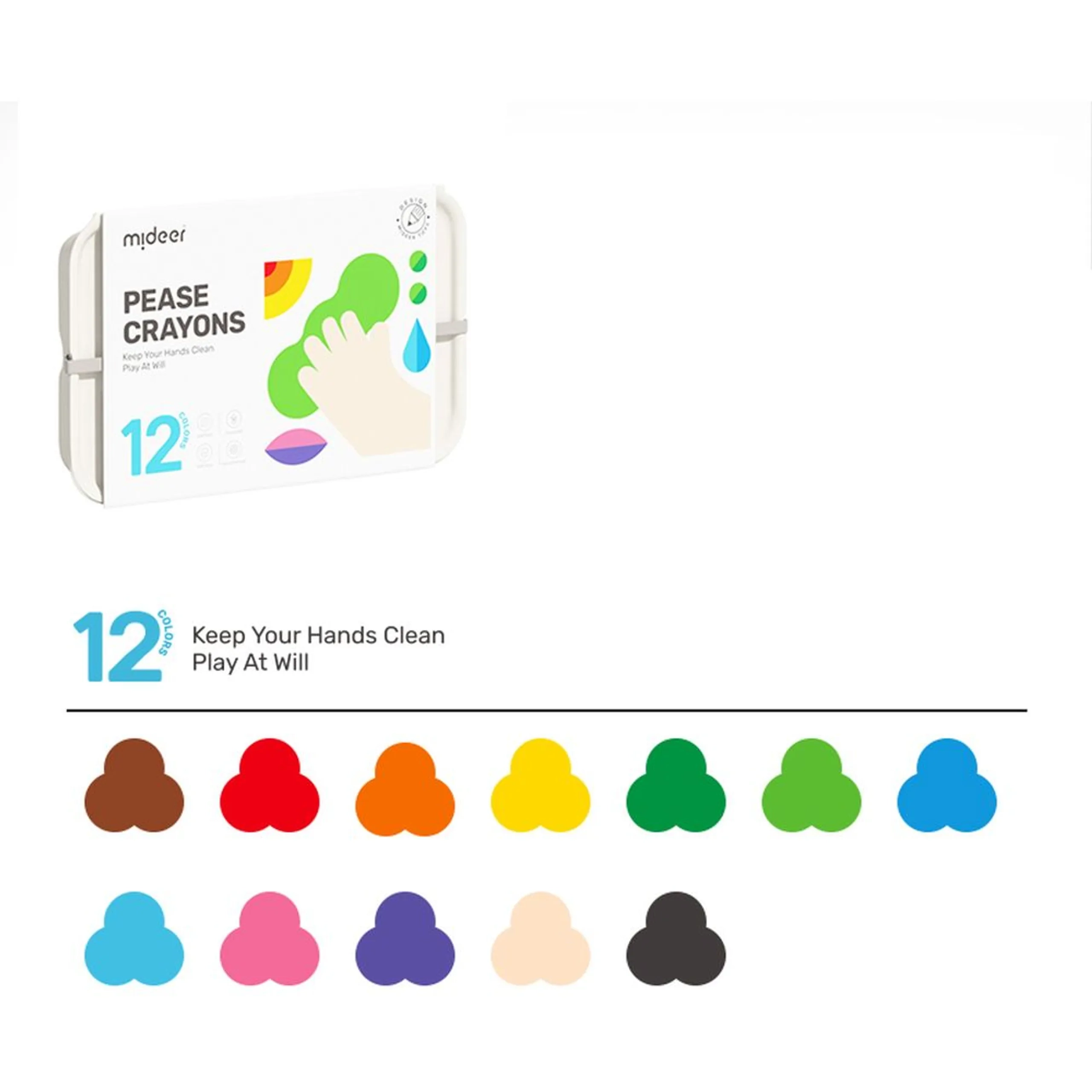 Pease Crayons - 12 Colors
