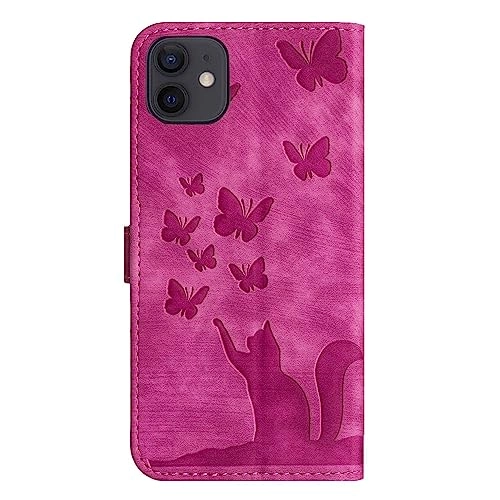 Cute Cat Case Wallet Embossed Flip Cover for iPhone 11