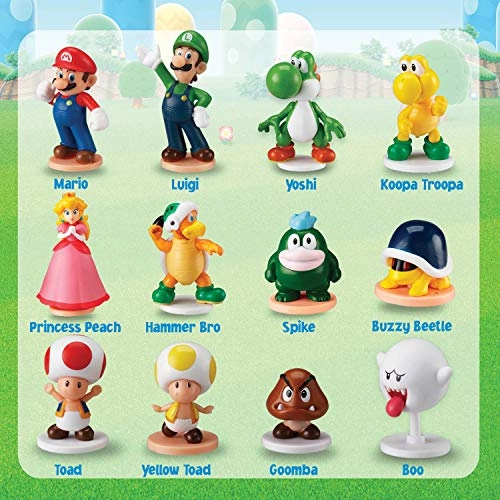 Super Mario Balancing Game - 3 Tabletop Action Games + Super Mario Action Figures - 12 Collectible