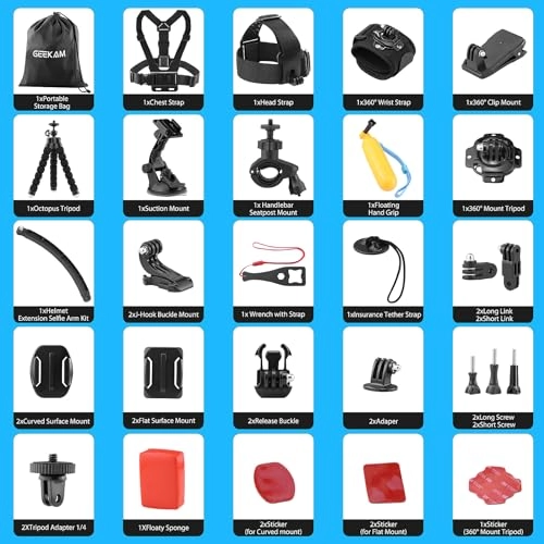 Action Camera Accessory Kit - GoPro Hero AKASO EK7000