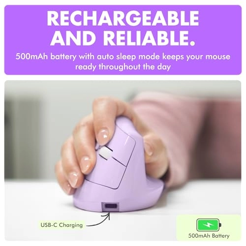 Vertical Ergonomic Mouse - 2.4G wireless receiver Bluetooth