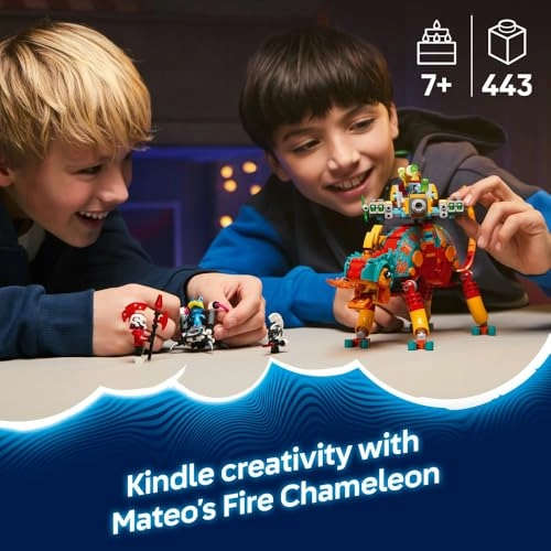 DREAMZzz 2in1 Mateo's Fire Chameleon (71492) - Fantasy Animal Figure 2 Minifigures