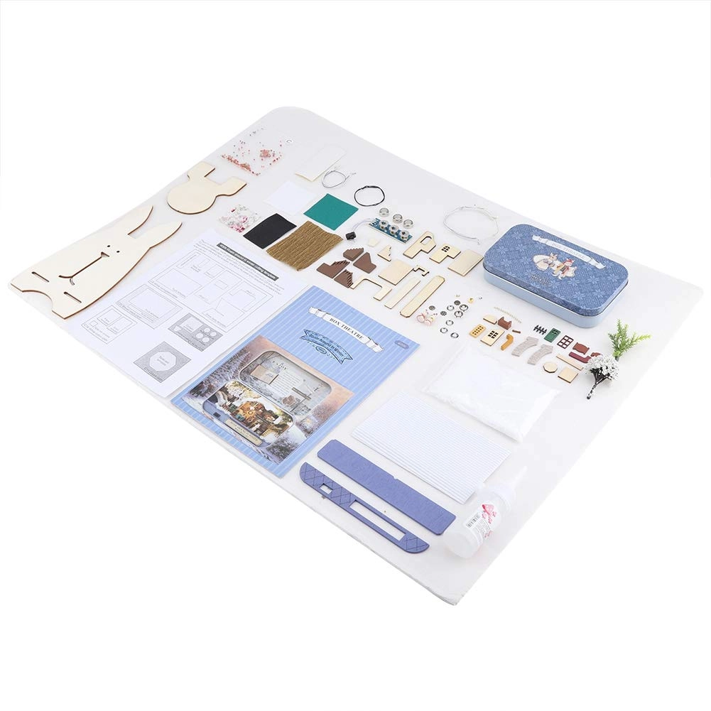 Mingzhe Miniature Wooden House - LED Light DIY