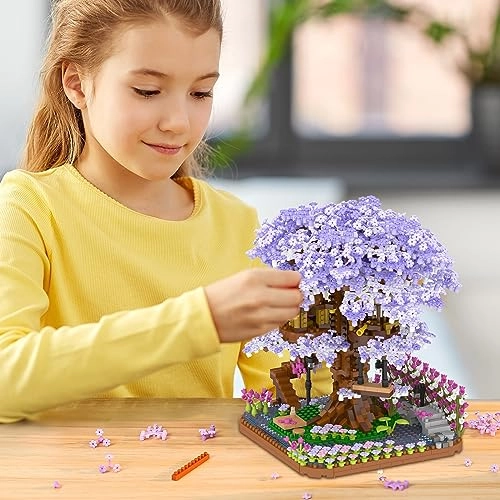 Cherry Blossom Bonsai Tree - Mini Micro Japanese Sakura Tree House