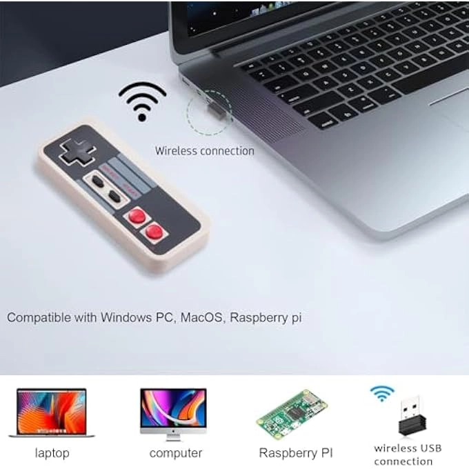 WIRELESS USB CONTROLLER - Windows PC MacOS Linux Raspberry pi