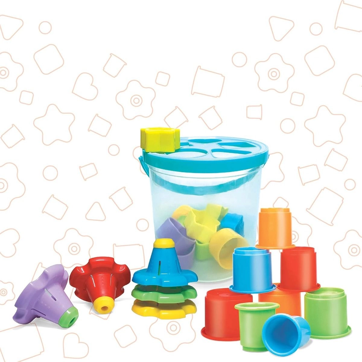 MOON 3 In 1 Educational Sorting And Stacking Game - 1+ 29 Pieces