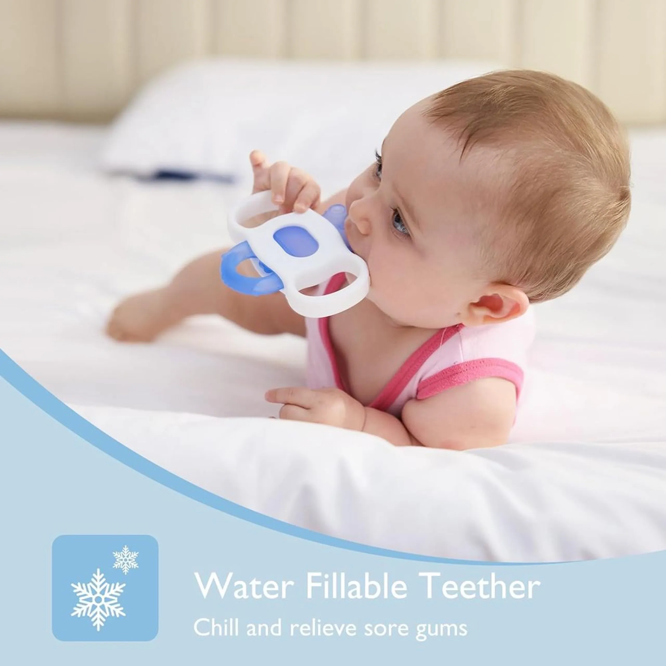 Water-Fillable Icy Teethers - BPA-free silicone
