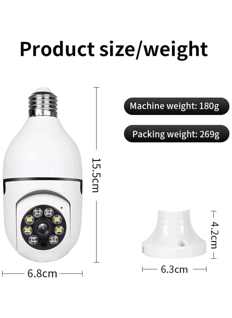 WiFi Light Bulb Camera 1080P