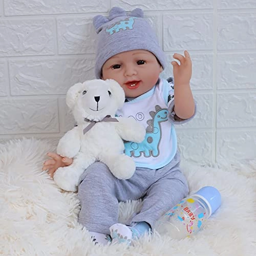 Reborn Baby Doll - 55cm Soft Silicone Limbs Cloth Body