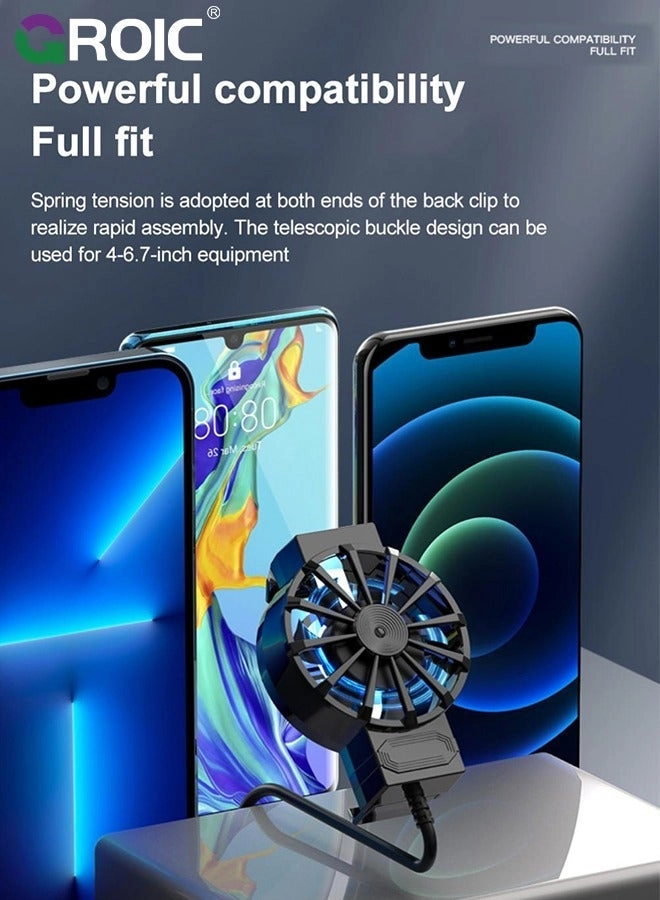 Phone Cooler - 3 Cooling Modes RGB Lights