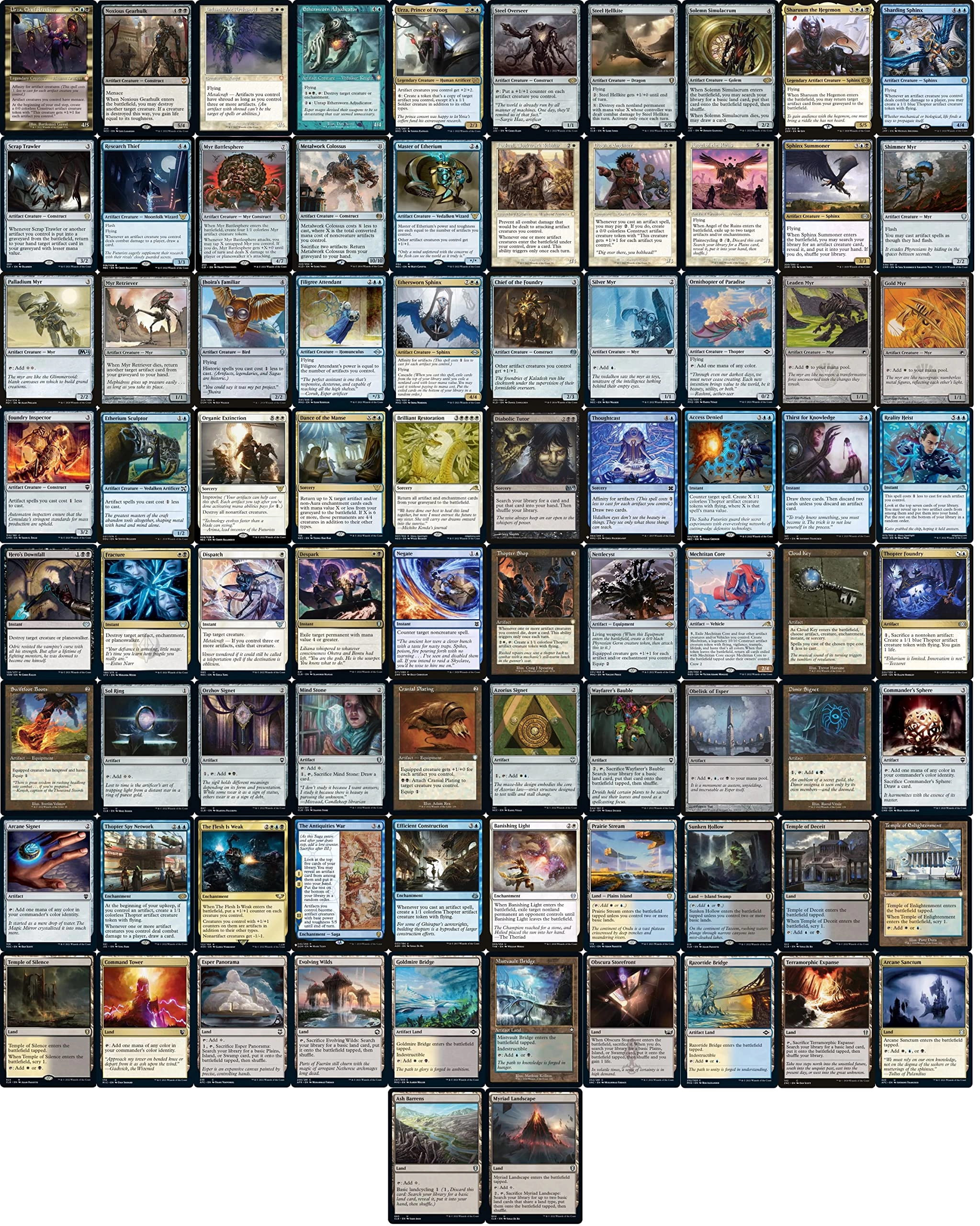 MTG Decks & More Magic The Gathering: Urza Artifacts - Commander - 100 Card