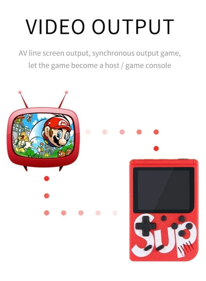 Handheld Game Console - 400 Built-in Games 3-Inch Color Screen Rechargeable Battery