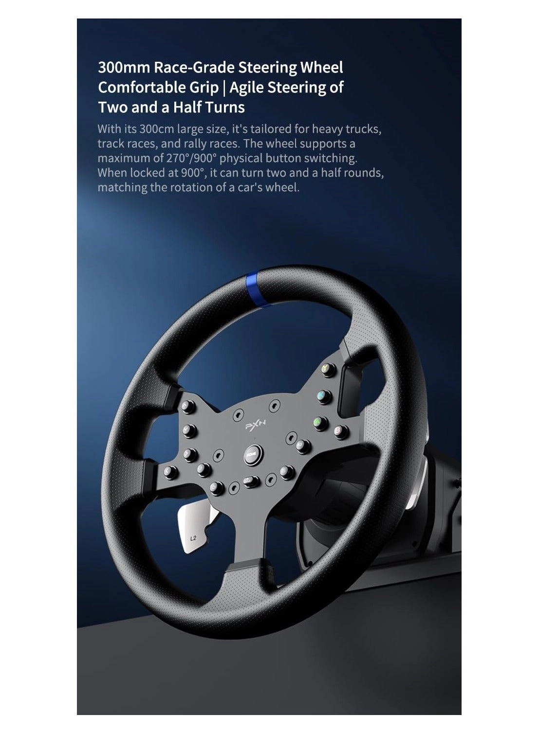 V99 Racing Wheel & Pedals - PC PS4 PS3 Xbox One Xbox Series X/S