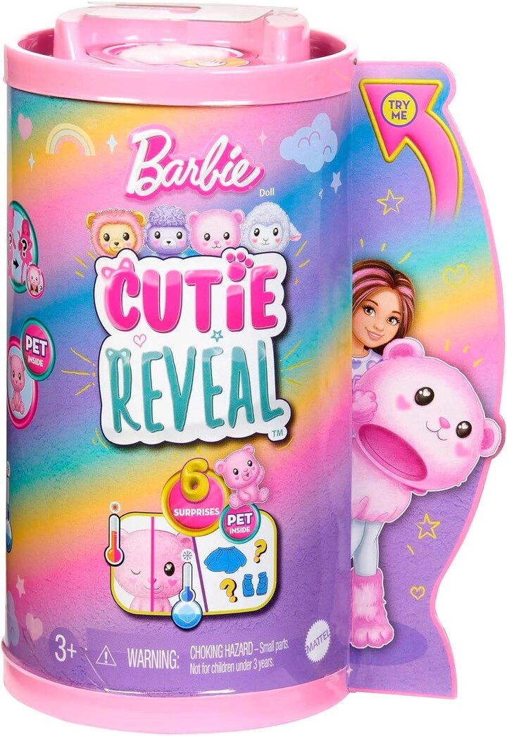 Chelsea Doll - Cutie Reveal Cozy Cute Tees Series Plush Teddy Bear Brunette