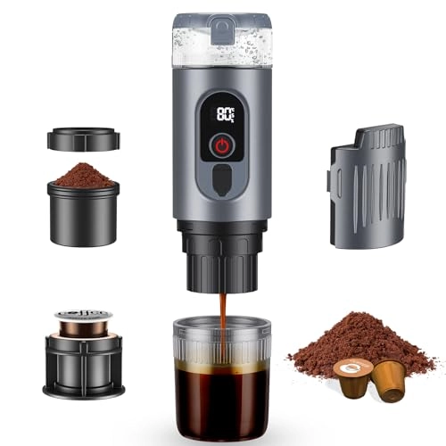 Portable Coffee Machine - 60ml Ground coffee Nespresso compatible capsules