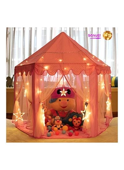 Hexagon Princess Castle Tent - 140x135x70centimeter