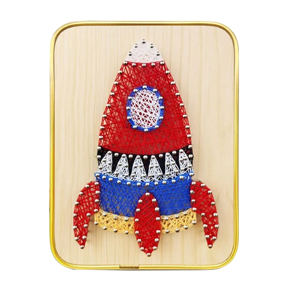 DIY Craft Kit with String Art Pattern - Rocket - 6+ years
