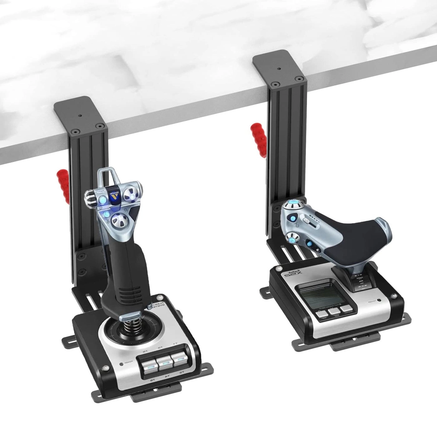Desk Mount Holder - X52/X56/HOTAS Warthog/T.16000M FCS/T.Flight/SimTask Farmstick/Sol-R1/Sol-R2/VKB/VPC/Winwing Pack