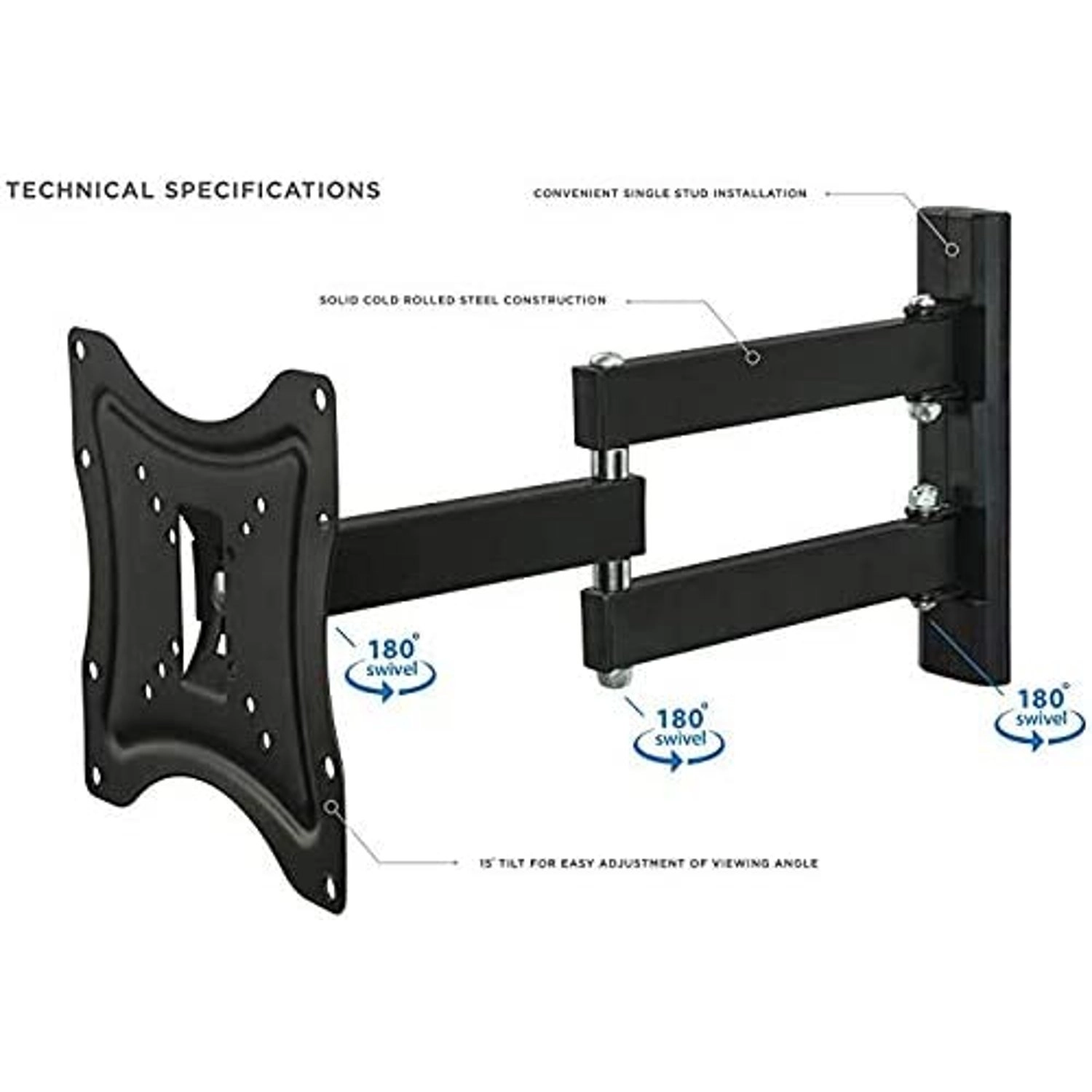 Heavy Duty LCD Monitor Stand - Single Arm 19-43inch