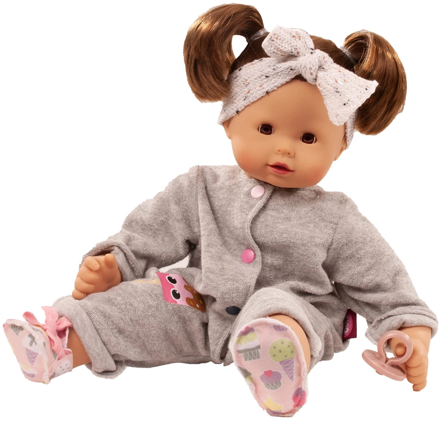 Götz Maxy Muffin Baby Doll - 42 cm Vinyl Brown Sleeping Eyes Ages 3+