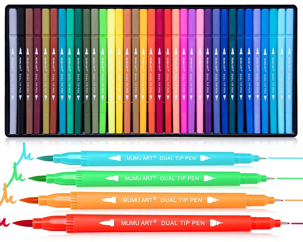 Muratec 35 Dual Markers Pen - Multicolor Fine