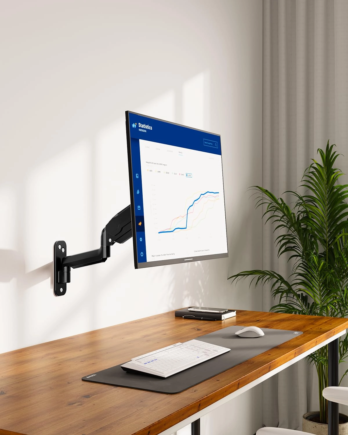 Single Monitor Wall Mount - Single 13 to 32 Inch 75x75 100x100