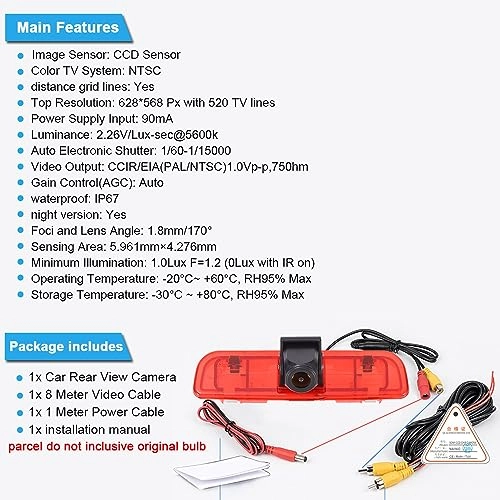 Rear View Camera - Night vision 628 x 568 pixels