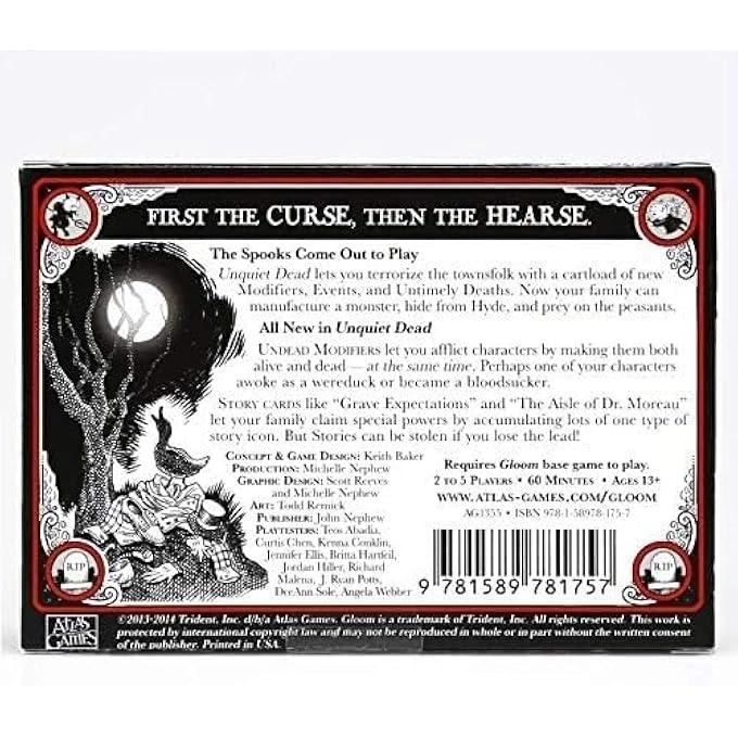 Gloom Unquiet Dead: 2nd Edition - Card Game