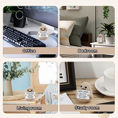 Mini Funny Knitted Potato - 7.5cm