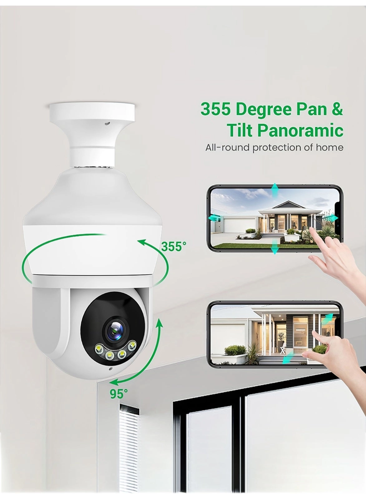 Wifi Light Buld Camera 1080P