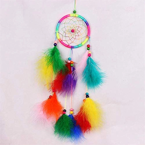 Dreamcatcher - Siderosphere, feathers, lines, wood beads.